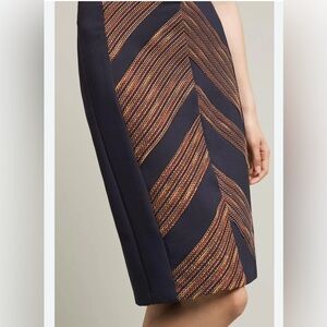 Anthropologie Eva Franco Western Pencil Skirt Chevron Design NWT